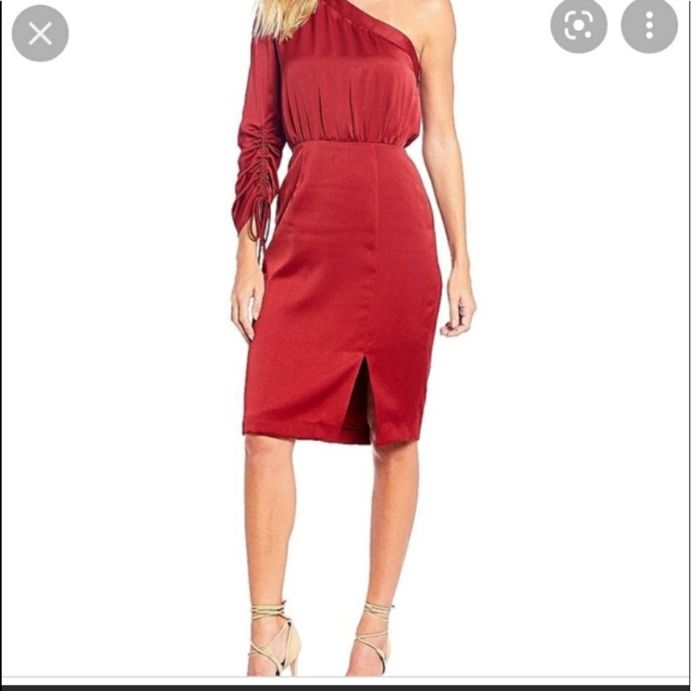 Gianni bini Stephanie one shoulder ruched sleeve